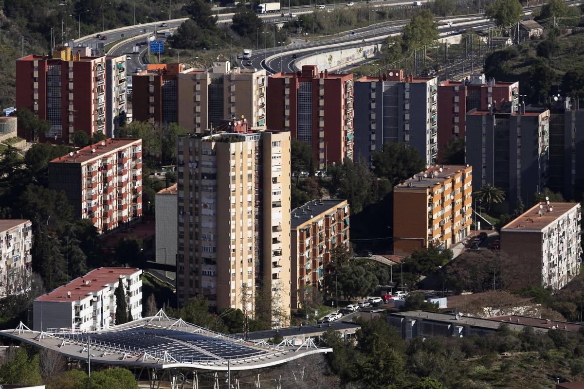 Pisos de Ciutat Meridiana, en el distrito de Nou Barris de Barcelona.