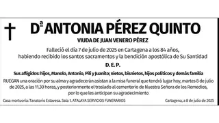 Dª Antonia Pérez Quinto