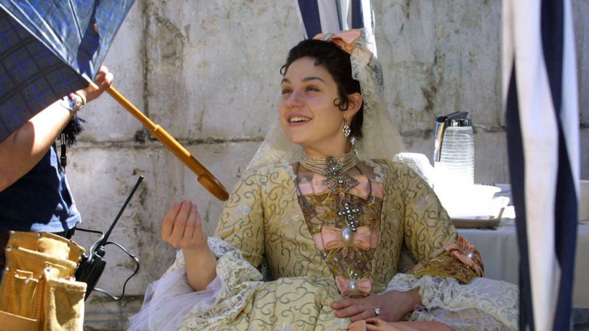 Émilie Dequenne, en Málaga, en un descanso del rodaje.