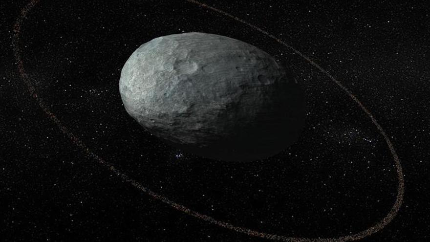 Recreación virtual de Haumea.