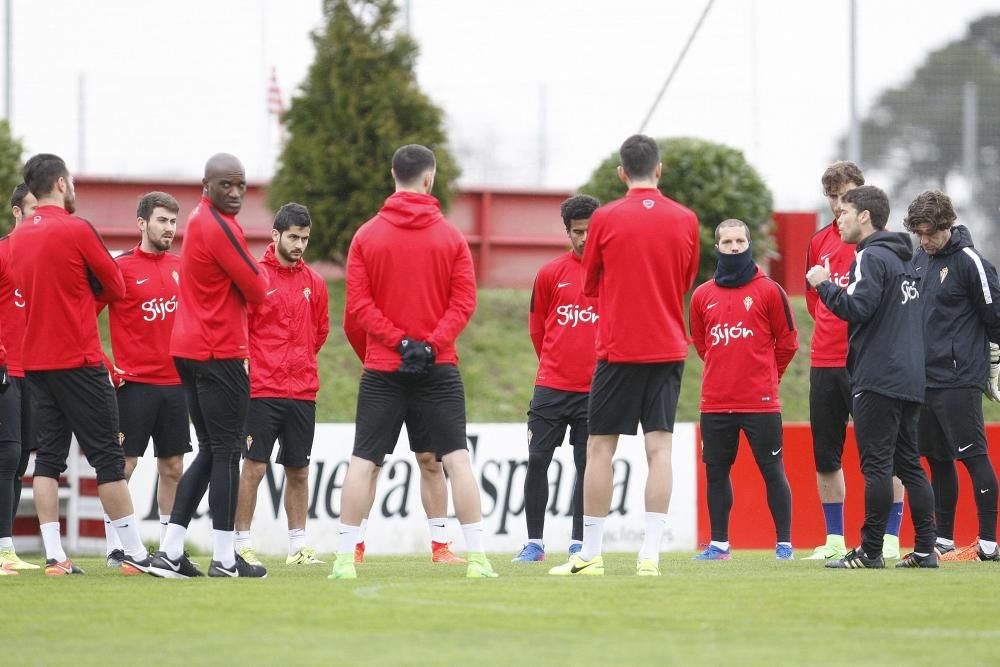 Entrenamiento del Sporting.