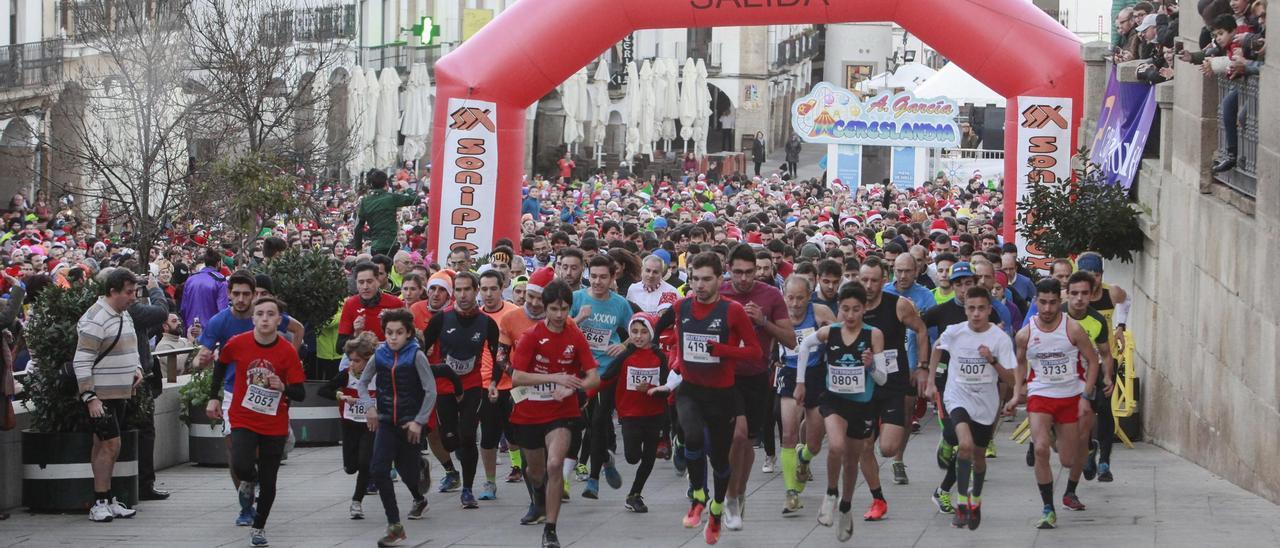 Carrera San Silvestre en Cáceres.