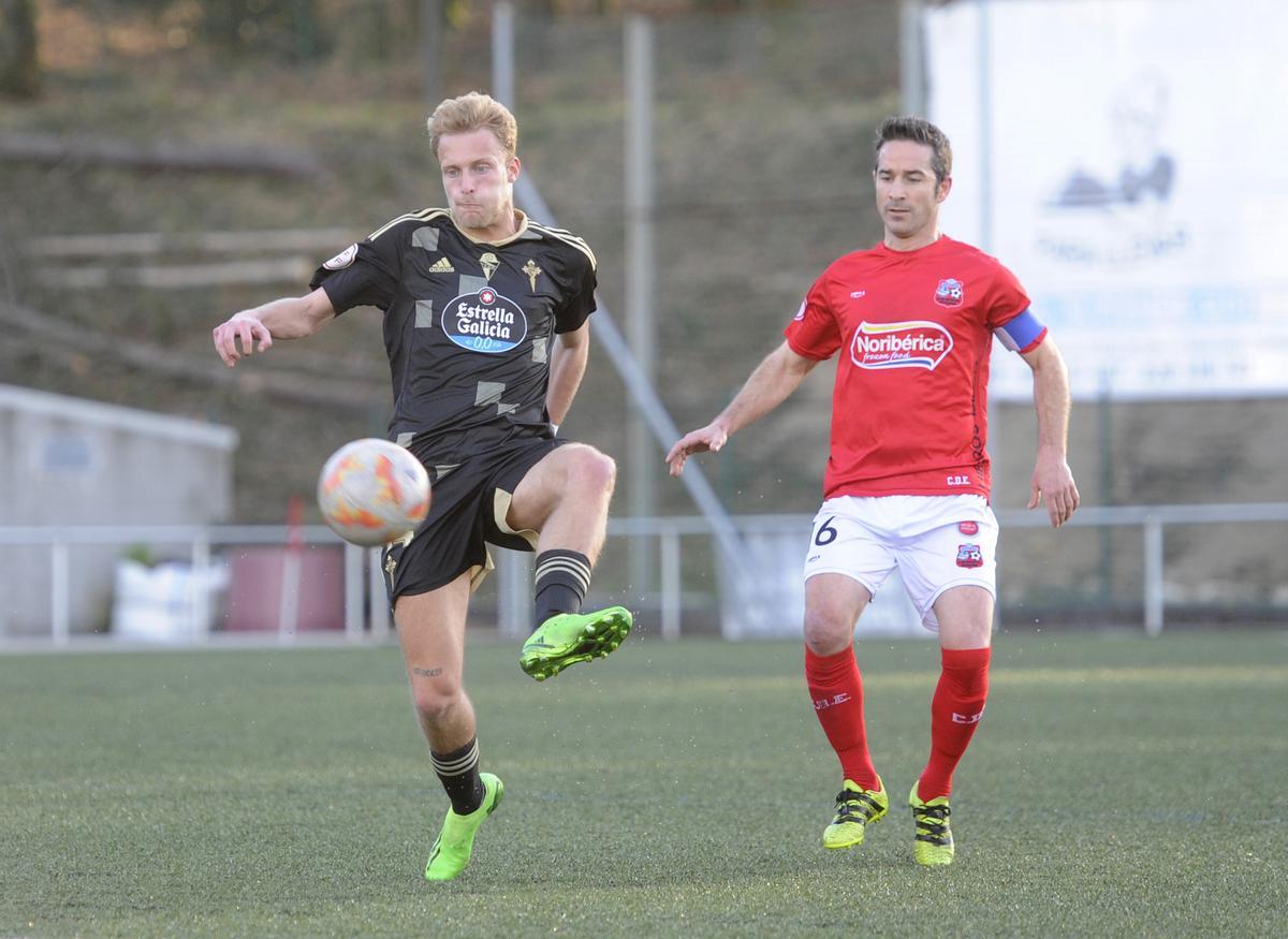 Javicho, en el partido contra el Gran Peña