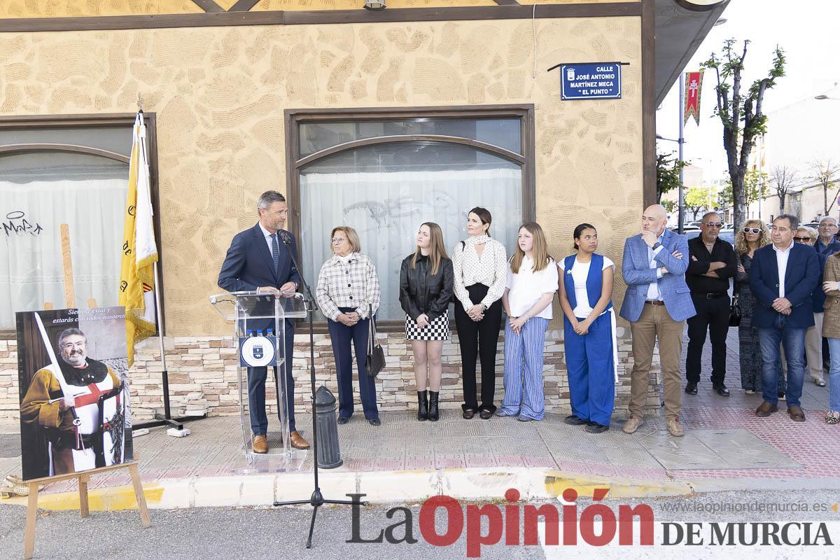 Caravaca dedica una calle a José Antonio Martínez Meca Caravaca dedica una calle a José Antonio Martínez Meca