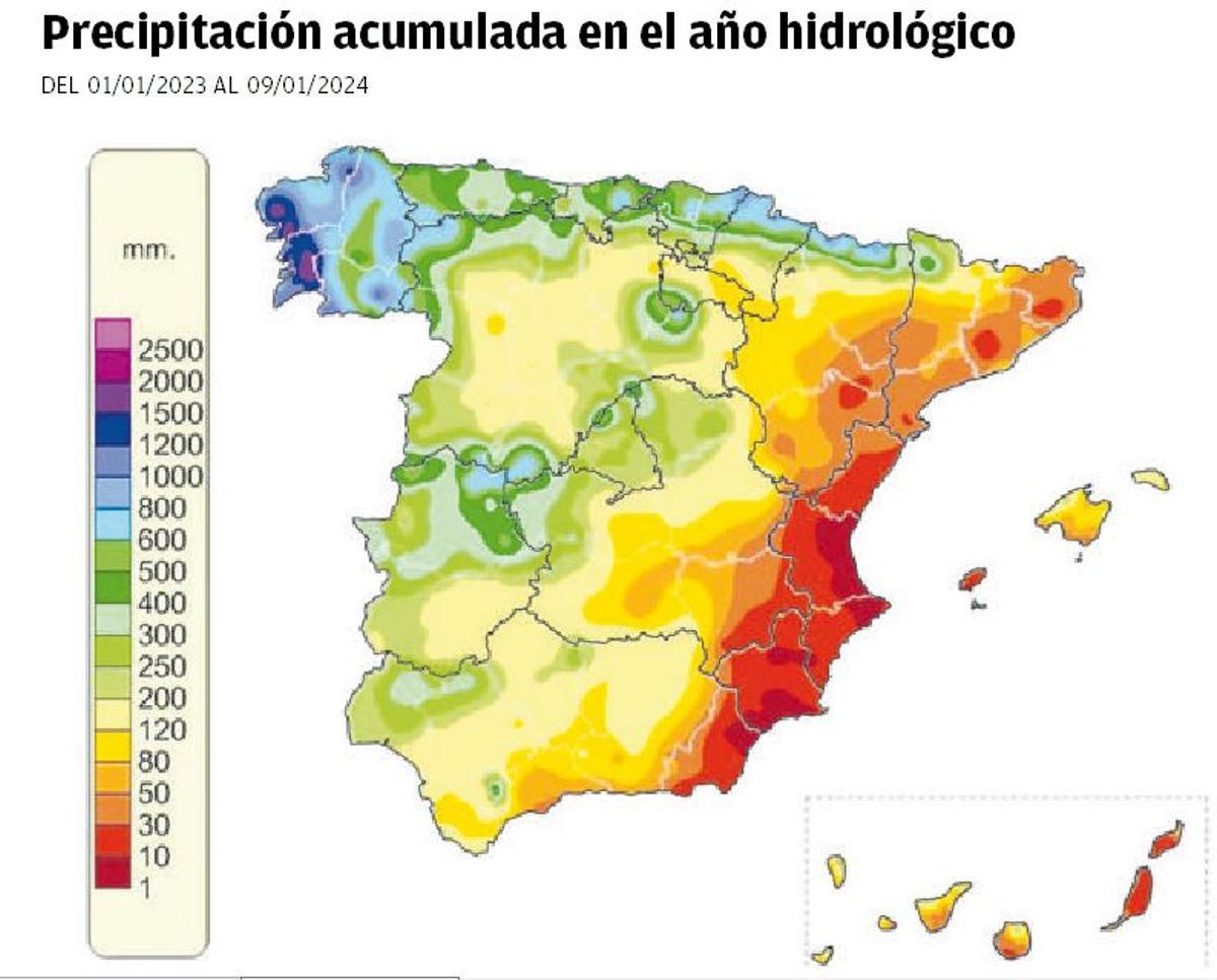 Situación hidrológica de España en el último año