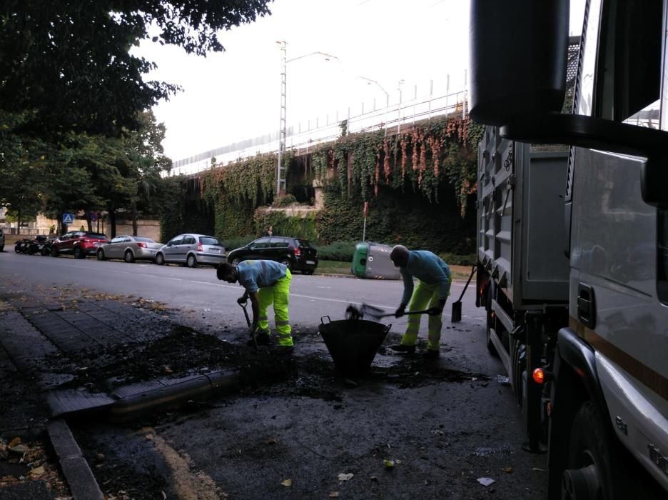 Girona intenta tornar a la normalitat després dels aldarulls de dimecres a la nit