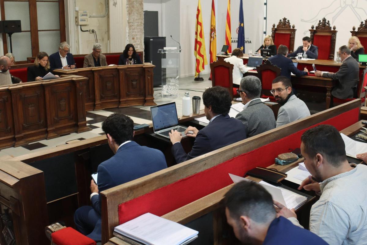 Un instante del pleno de este viernes.