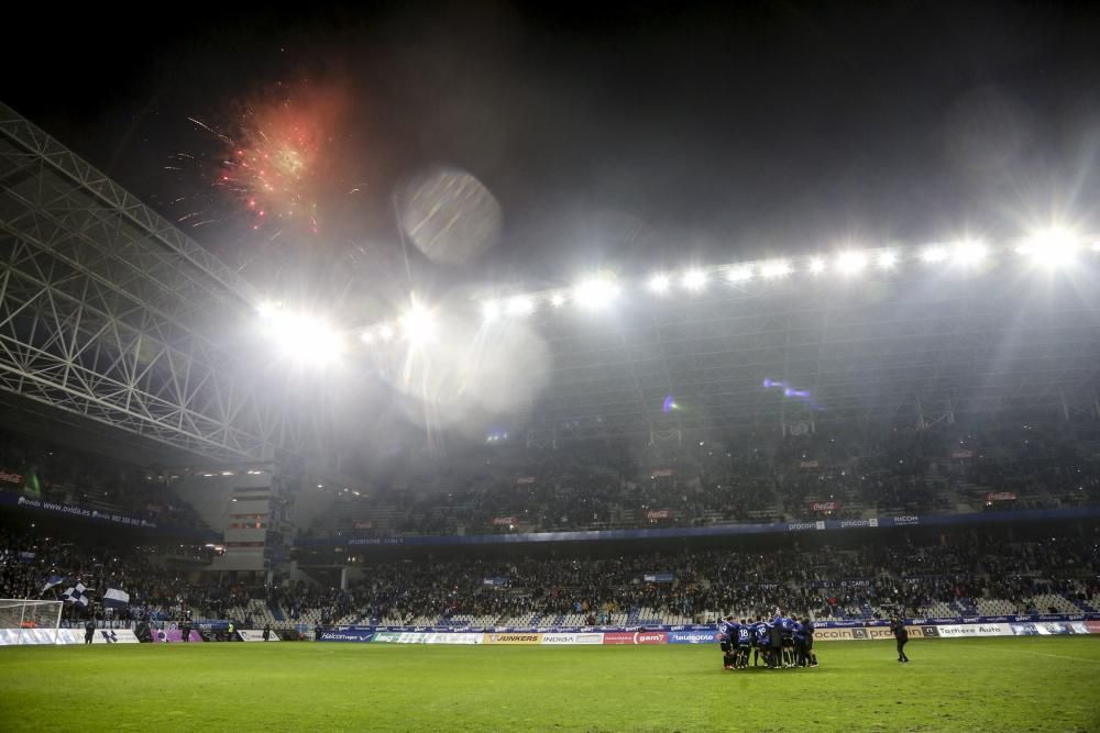 El partido entre el Real Oviedo y el Girona, en imágenes