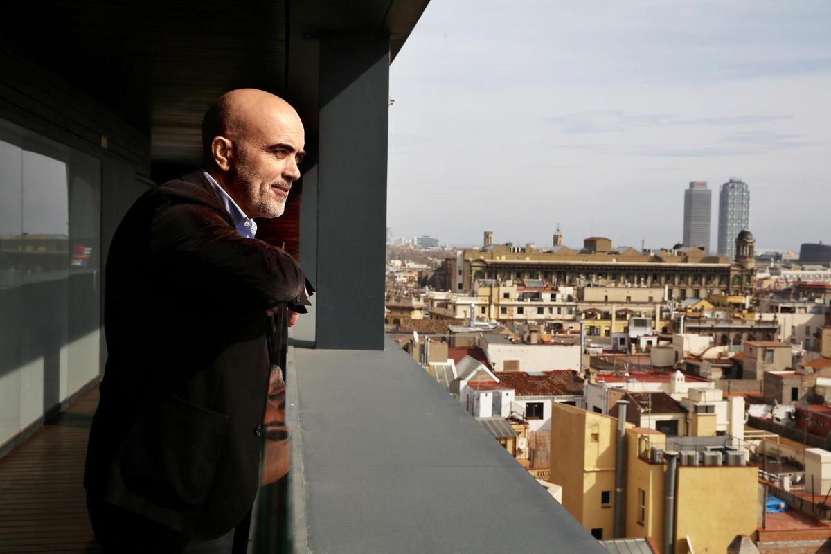 Daniel Sirera (PP) en el mirador del Ayuntamiento de Barcelona