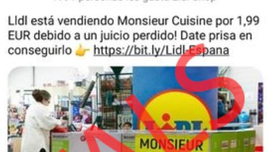 Alerten d&#039;una estafa on ofereixen un robot de cuina de Lidl per menys de dos euros