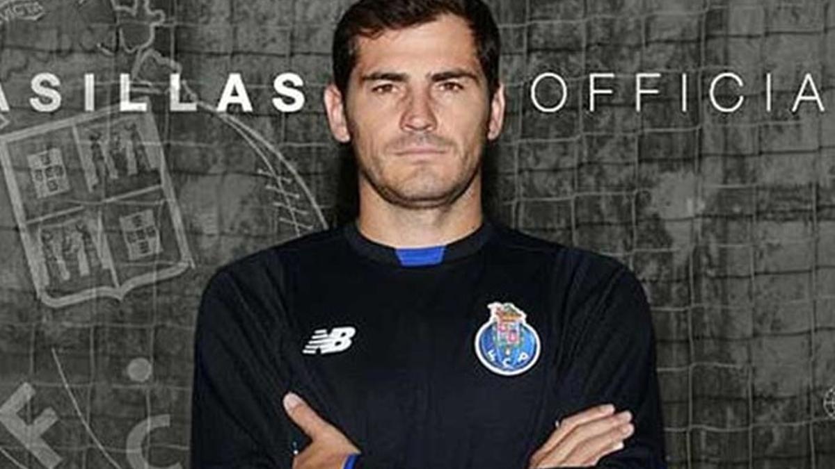 Iker Casillas en una imagen de la web oficial del Porto