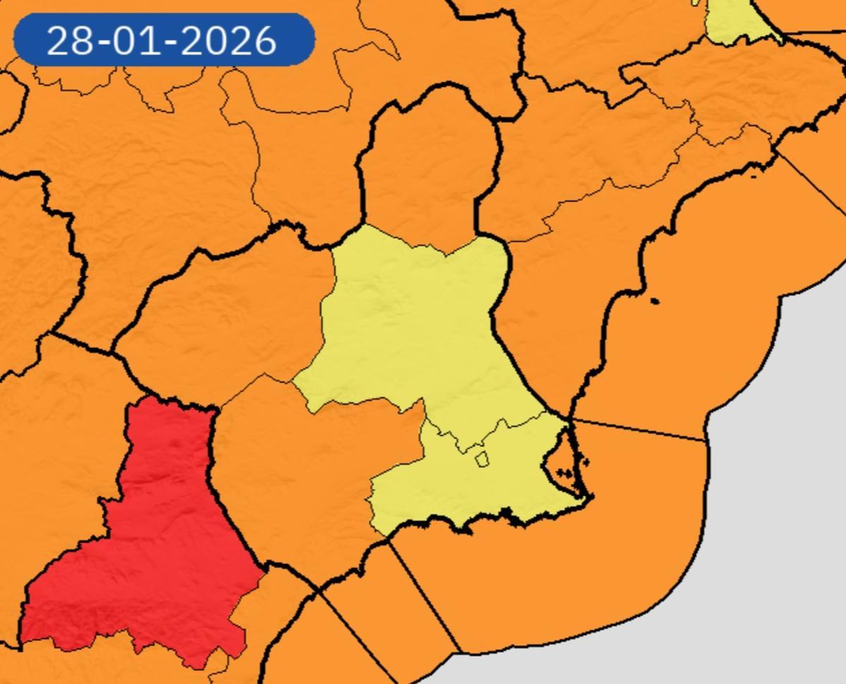 Meteorología espera para mañana miércoles rachas de viento de hasta 100 km/h en la Región de Murcia