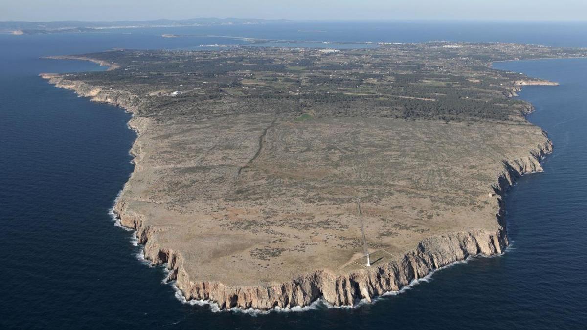 Vista aérea de Formentera desde es Cap de Barbaria