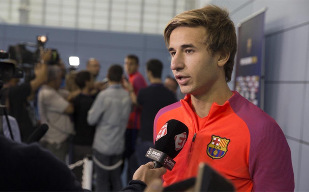 Sergi Samper habló sobre su futuro en el stage del Barça en Inglaterra
