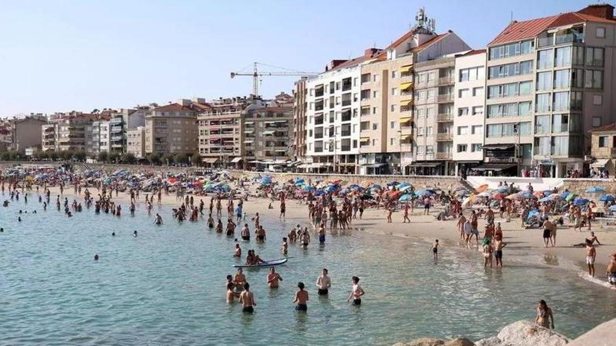 Playa de Silgar, en Sanxenxo