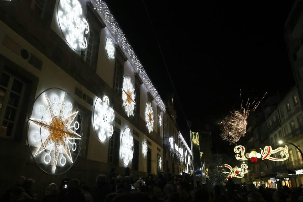 Encendido del alumbrado navideño en Vigo