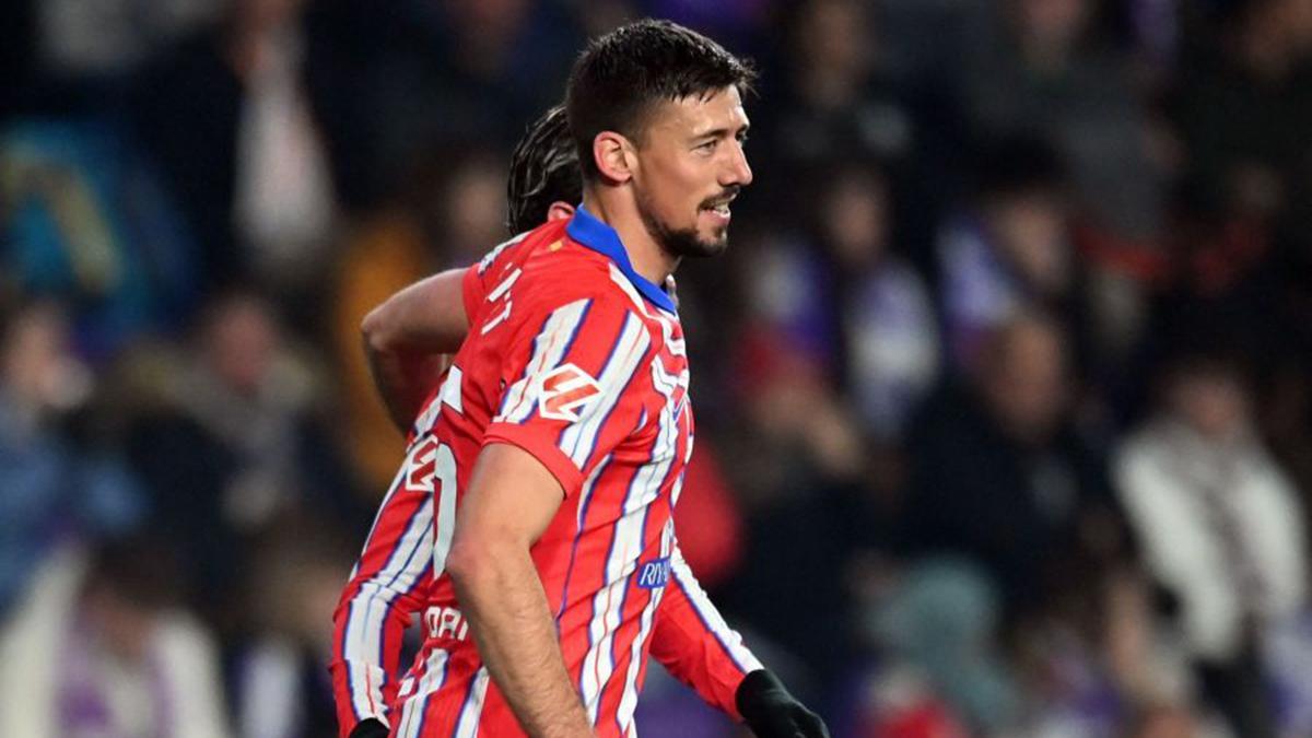 Clement Lenglet celebra su gol durante el partido de LaLiga ante el Valladolid