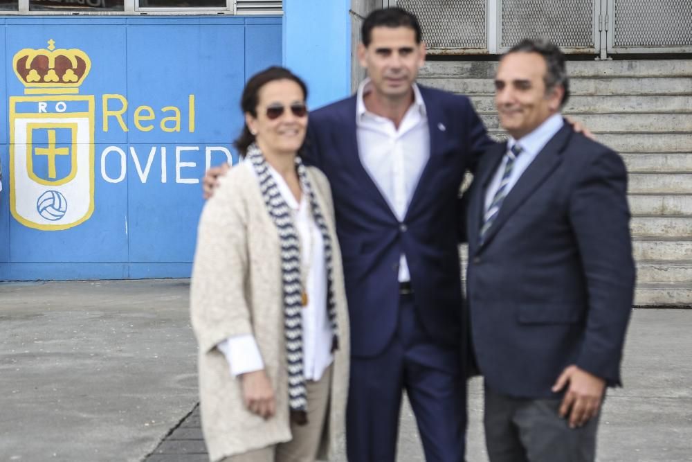 Presentación de Fernando Hierro como entrenador del Real Oviedo