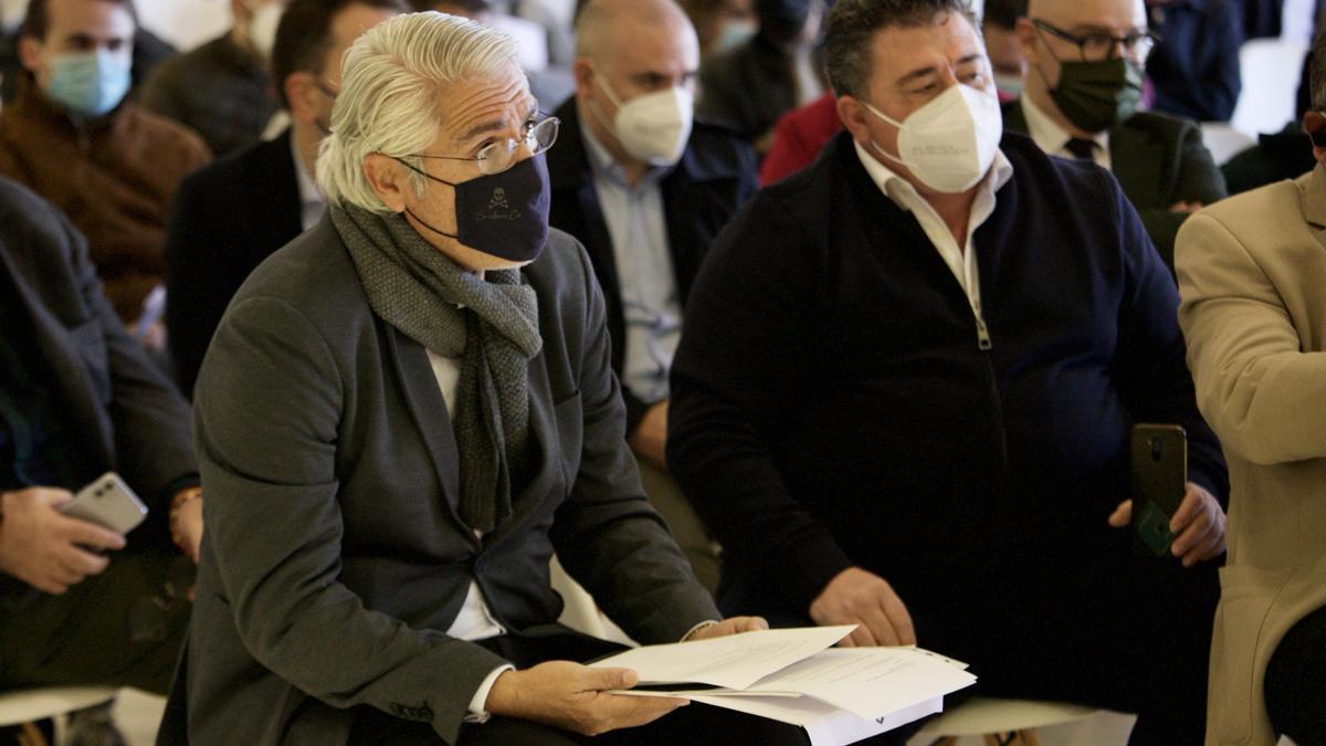 Mauricio García en la última junta de accionistas del Real Murcia.