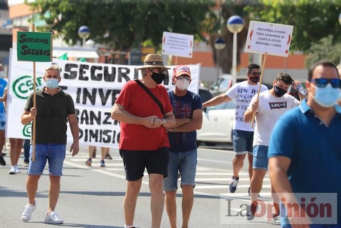 Protesta de policías en La Manga