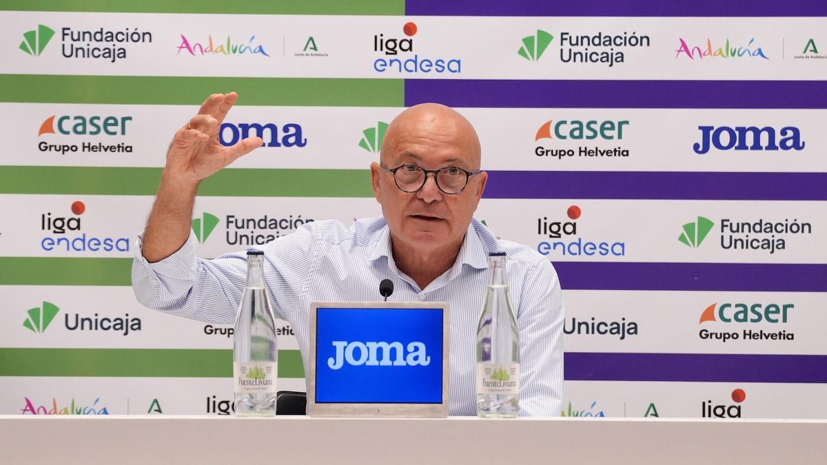 Antonio Jesús López Nieto, presidente del Unicaja, en rueda de prensa.