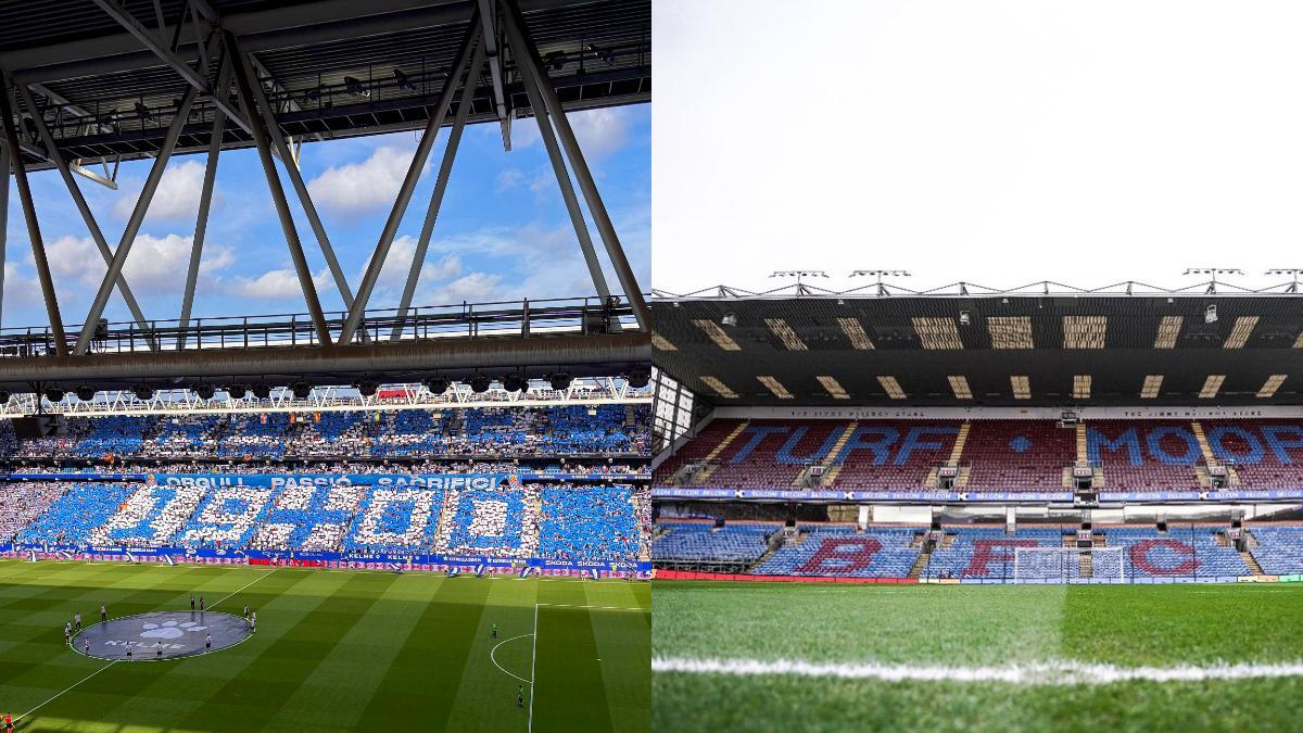 El RCDE Stadium y Turf Moor, estadios de Espanyol y Burnley