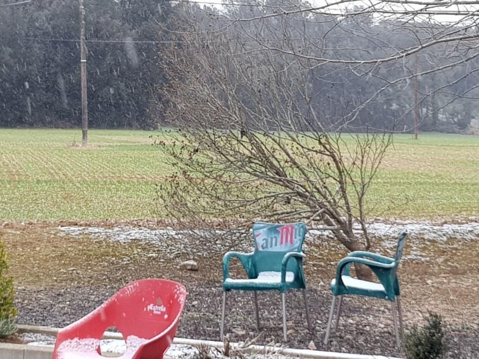 Neu al Pla de l'Estany.