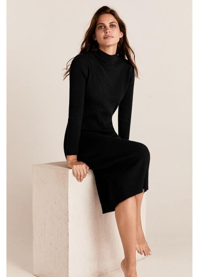 Mini Vestido De Mujer De Manga Larga Con Cuello Corazón De Doble Capa Sólido Para Citas Diarias Vestido Swing, Negro