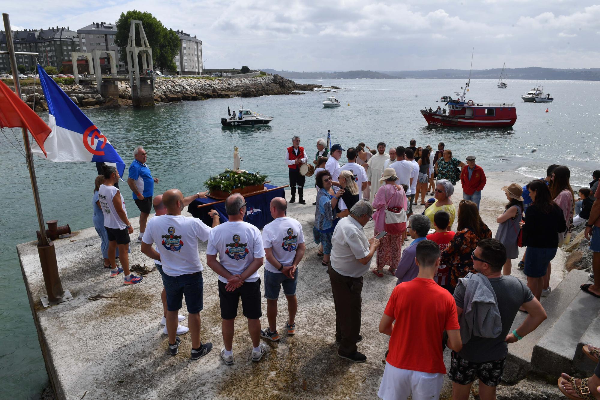 Procesión del Carmen en el Club del Mar de San Amaro