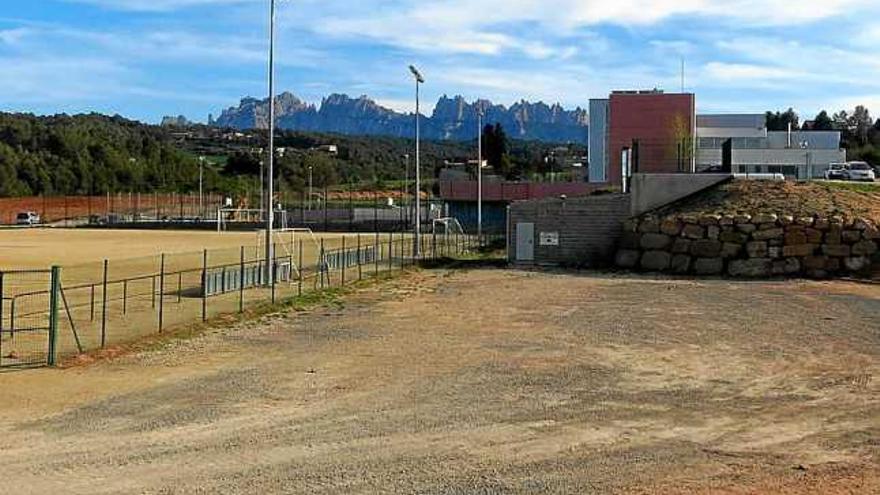 Una imatge del camp de futbol, on es faran obres de millora