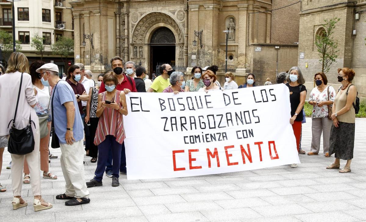 Protesta contra la reforma de la plaza de Santa Engracia