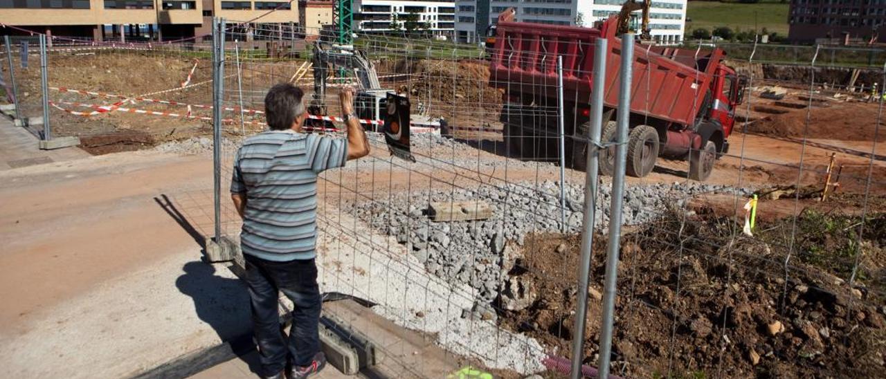 Una obra en construcción en Nuevo Roces.