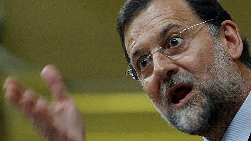 Mariano Rajoy, durante una de sus intervenciones, ayer en el Congreso.