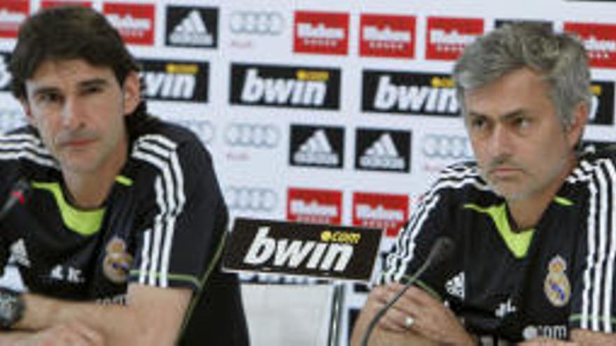 Mourinho y Karanka en una rueda de prensa