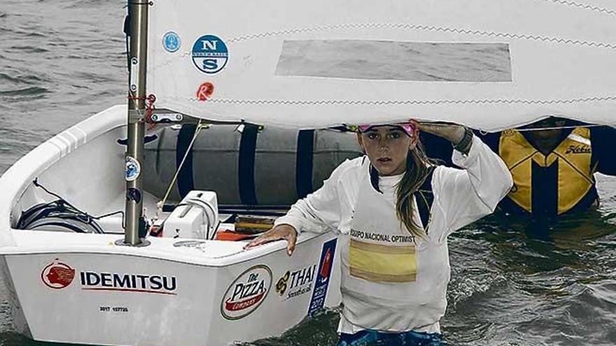 Maria Perelló en su llegada a tierra como líder del Mundial.