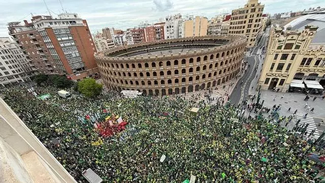 Arranque de la manifestación de Educación