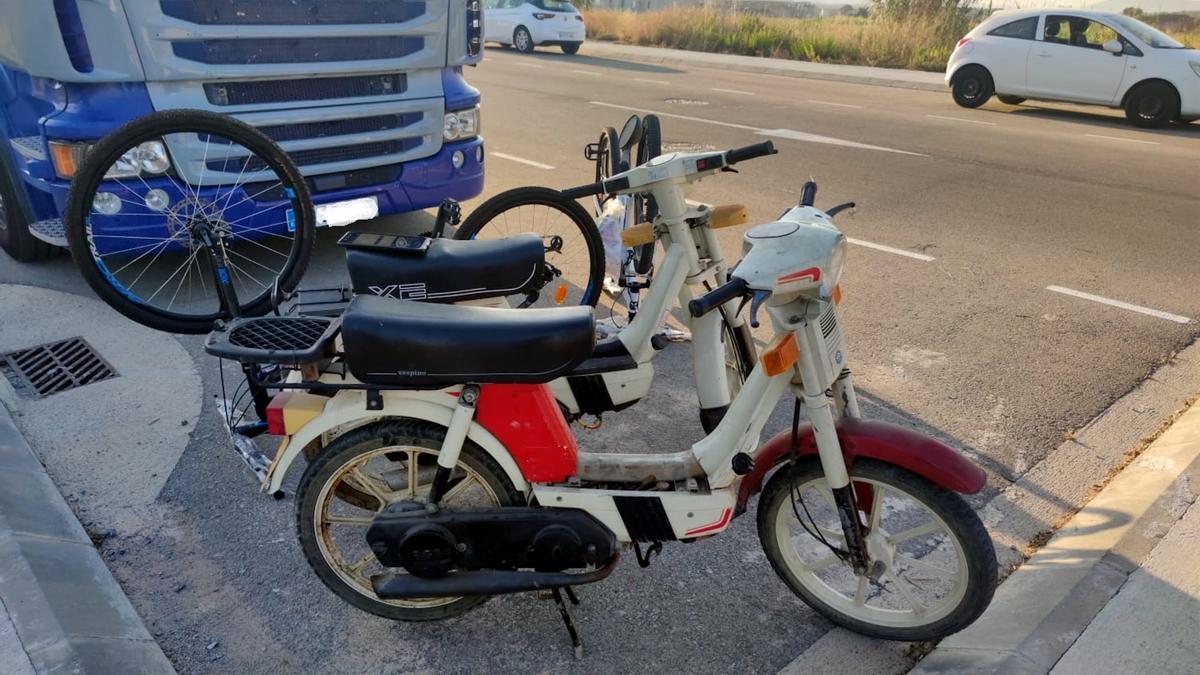 La moto recuperada per la policia de Palafrugell