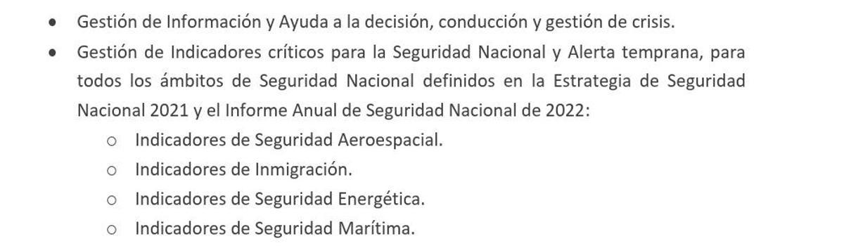El pliego del contrato de la plataforma de inteligencia incluye los "indicadores de inmigración" entre los puntos críticos cuya información debía procesar.