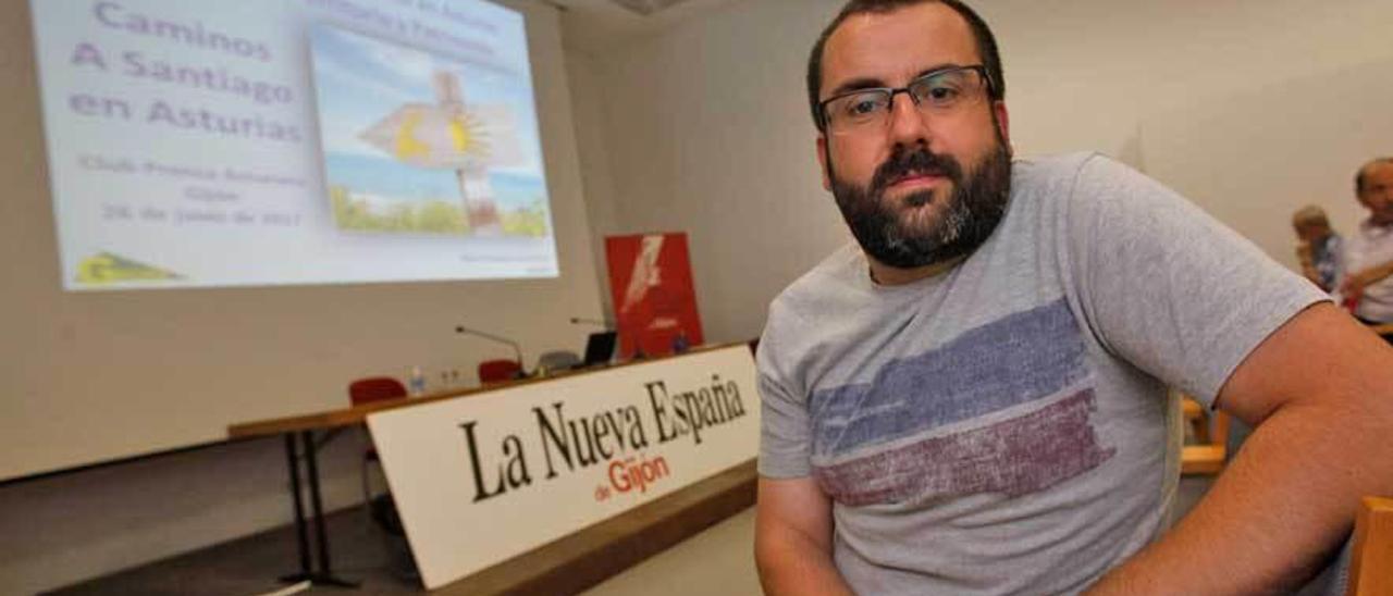 Toño Huerta, antes de su intervención el lunes en el foro cultural del periódico.