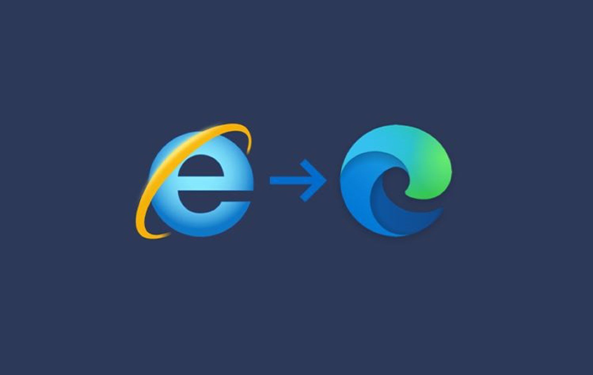 Logos de Internet Explorer y Microsoft Edge.