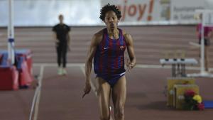 L’atleta veneçolana Yulimar Rojas, del Barça, en un campionat.  | J. M. GARCIA / EFE