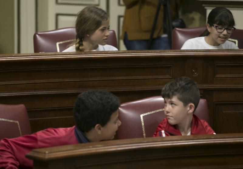 66 escolares ejercen de diputados por un día