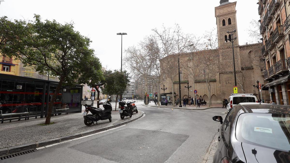 Aspecto actual de la plaza San Miguel de Zaragoza.