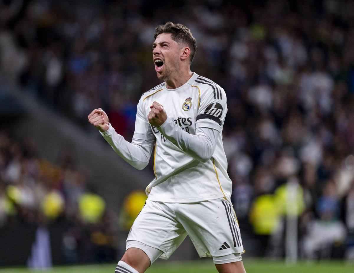 Valverde celebra su gol de ayer. | EUROPA PRESS