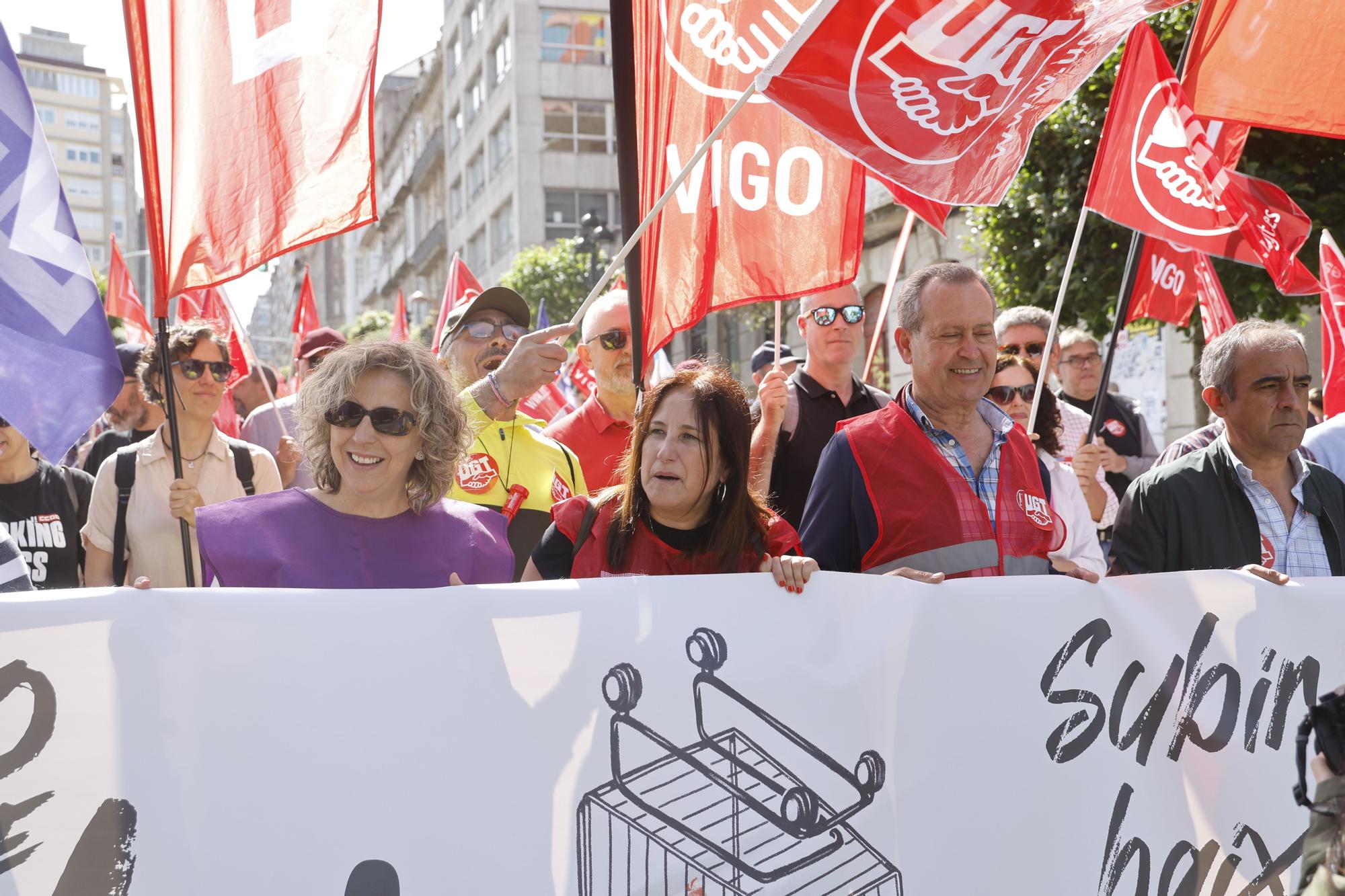 Primero de Mayo: las manifestaciones del Día del Trabajo toman Vigo