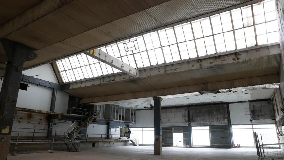 Interior de la antigua fábrica de Clesa en Madrid.