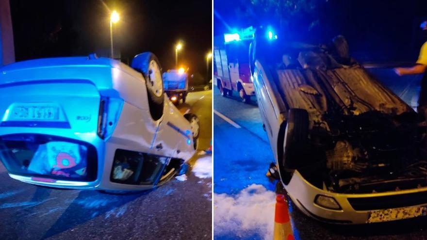 Estado en el que quedó el turismo tras el accidente. // FdV