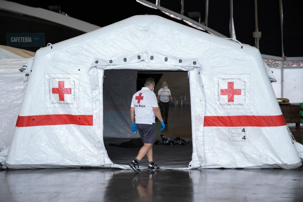 Coronavirus en Canarias | Preparan el hospital de campaña del Recinto Ferial de Tenerife para pacientes con Covid-19