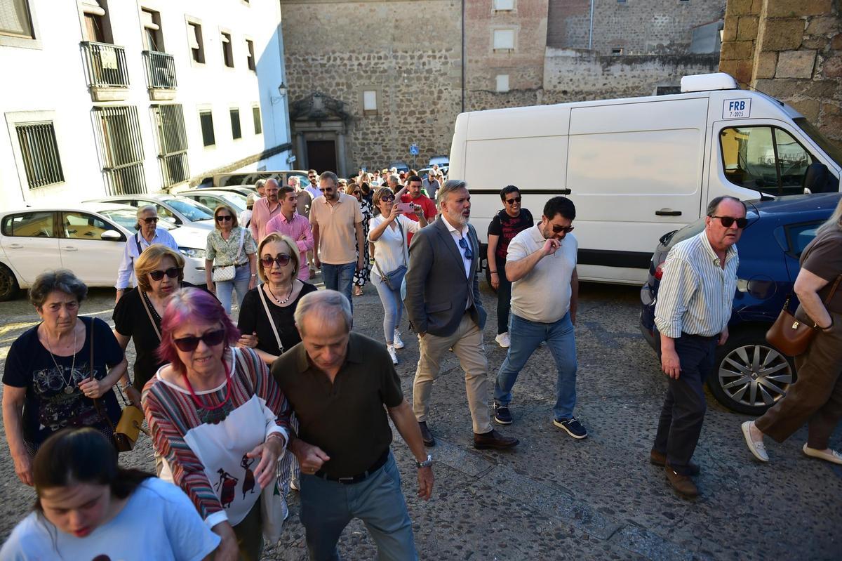 Manifestación para pedir museos en Plasencia.