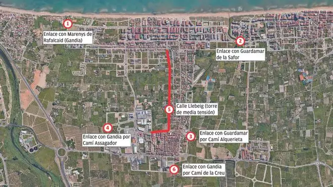 Daimús plantea una red ciclista que conecte con la de Gandia y Guardamar